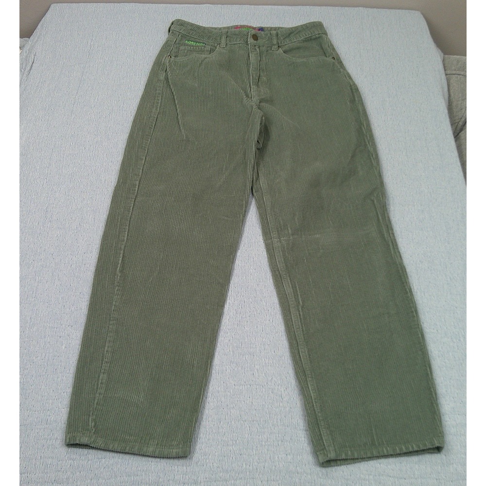 Empyre Tori 90s Skate Corduroy Pants‎ Womens 8 (28x39) Green High Rise